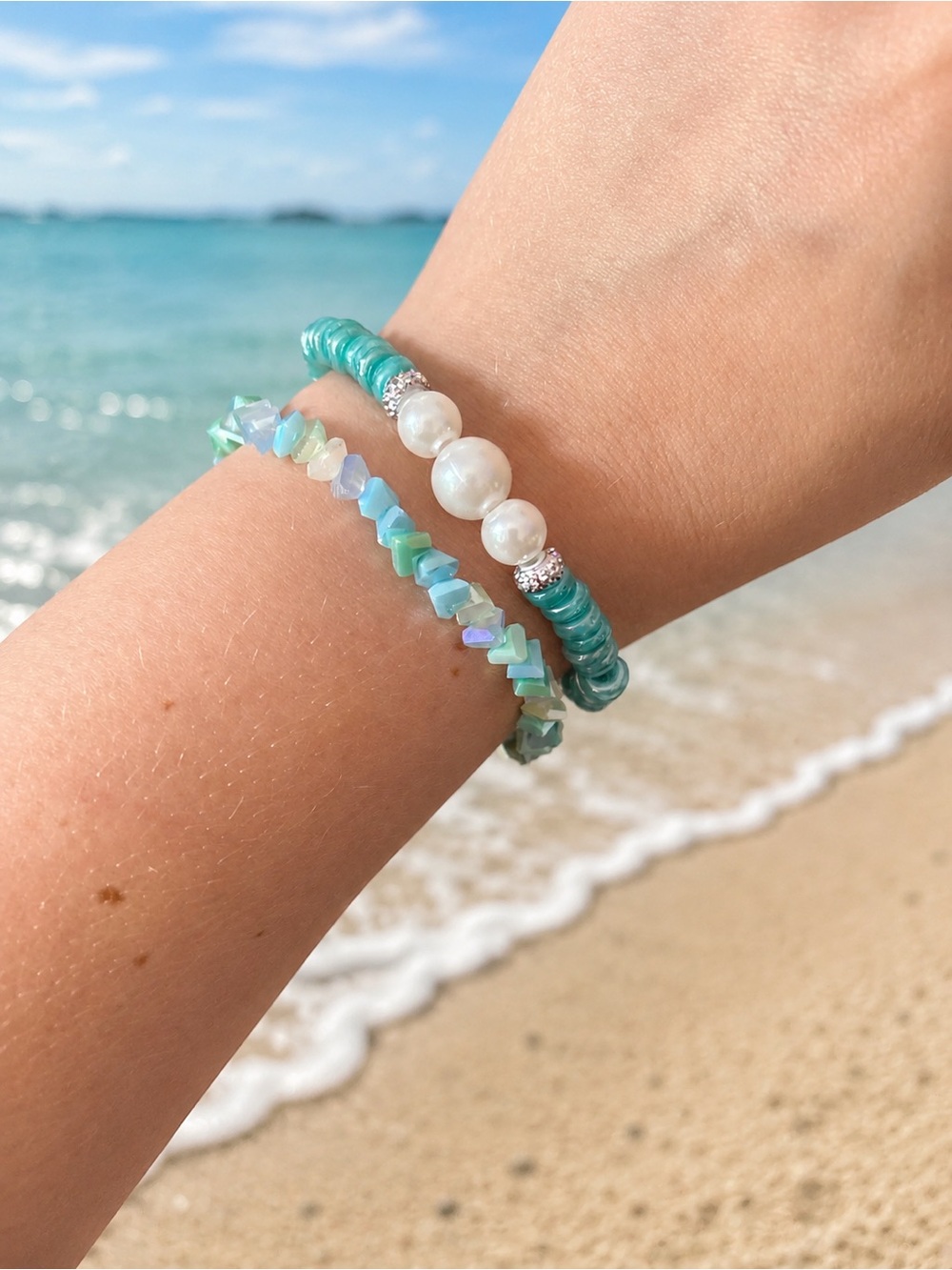 Ocean Pearl Bracelet Set 9”